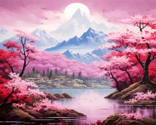 Blossom Landscape Diamond Painting