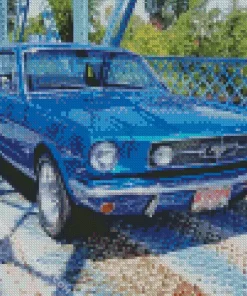 Blue 1960 Ford Mustang Diamond Painting