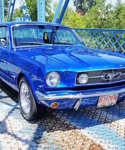 Blue 1960 Ford Mustang Diamond Painting