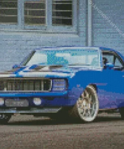 Blue 1969 Camaro Car Diamond Painting