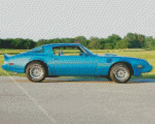 Blue 1979 Firebird Diamond Painting