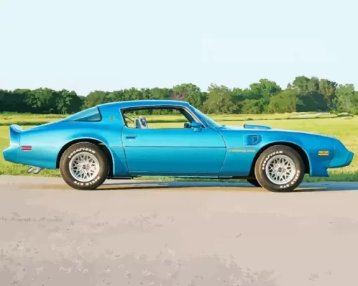 Blue 1979 Firebird Diamond Painting