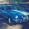 Blue 60s Mustang Diamond Painting