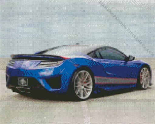 Blue Acura NSX Car Diamond Painting