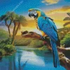 Blue And Gold Macaw Bird Diamond Painting