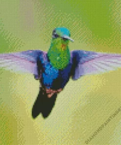 Blue And Green Hummingbird Diamond Painting