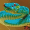 Blue And Green Pit Vipers Snake Diamond Painting