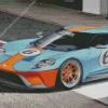 Blue And Orange GT40 Race Car Diamond Painting