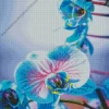 Blue And Pink Orchids Diamond Painting