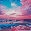 Blue And Pink Seascape Diamond Painting