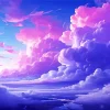 Blue And Pink Sunset Sky Diamond Painting