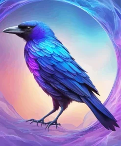 Blue And Purple Bird Diamond Painting