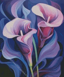 Blue And Purple Calla Lilies Diamond Painting