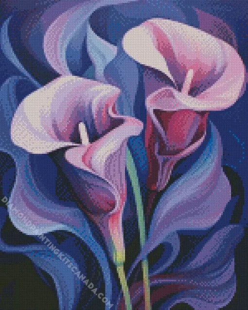 Blue And Purple Calla Lilies Diamond Painting