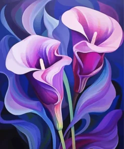 Blue And Purple Calla Lilies Diamond Painting