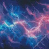 Blue And Purple Lightning Diamond Painting