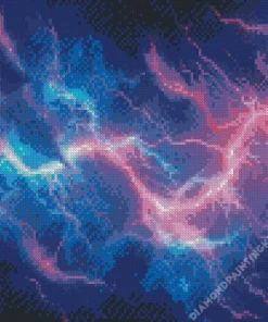 Blue And Purple Lightning Diamond Painting