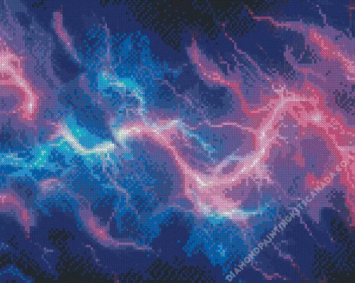 Blue And Purple Lightning Diamond Painting