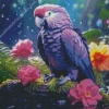 Blue And Purple Parrot Diamond Painting