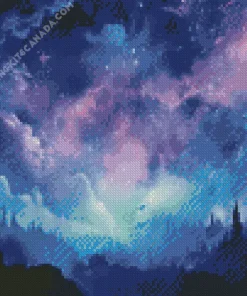 Blue And Purple Sunset Sky Diamond Painting