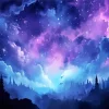 Blue And Purple Sunset Sky Diamond Painting