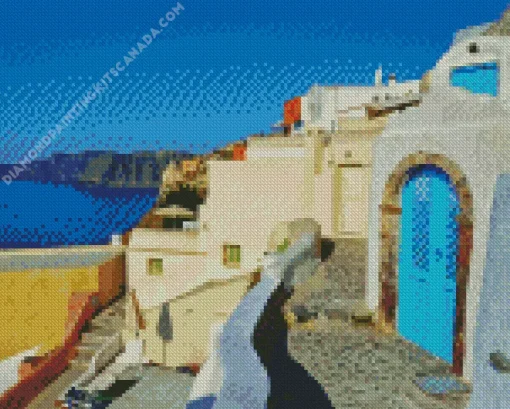 Blue Door Greece Diamond Painting