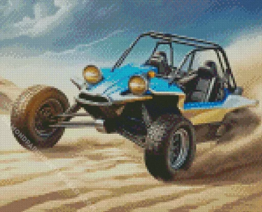 Blue Dune Buggy Diamond Painting