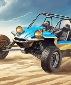 Blue Dune Buggy Diamond Painting