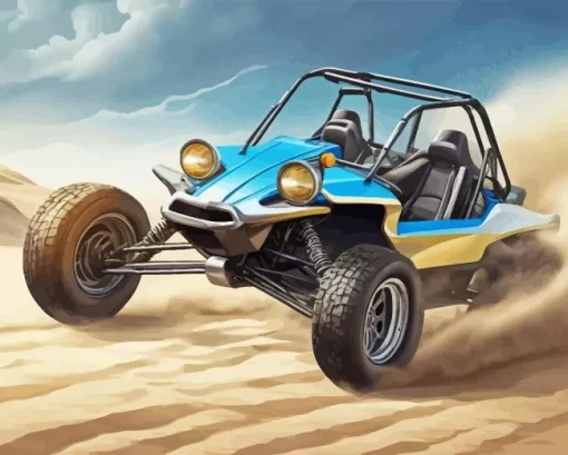 Blue Dune Buggy Diamond Painting