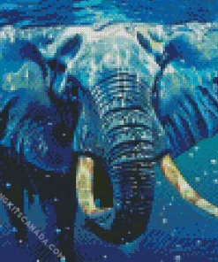 Blue Elephant Underwater Diamond Painting