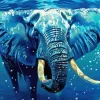 Blue Elephant Underwater Diamond Painting