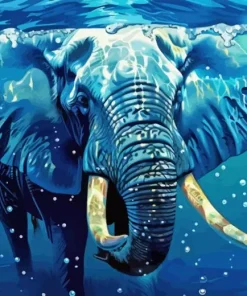 Blue Elephant Underwater Diamond Painting