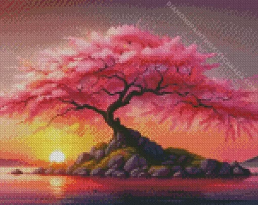 Cherry Blossom Tree Art Diamond Painting