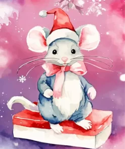 Christmas Mouse Diamond Painting