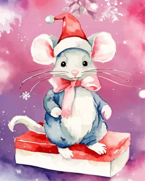 Christmas Mouse Diamond Painting