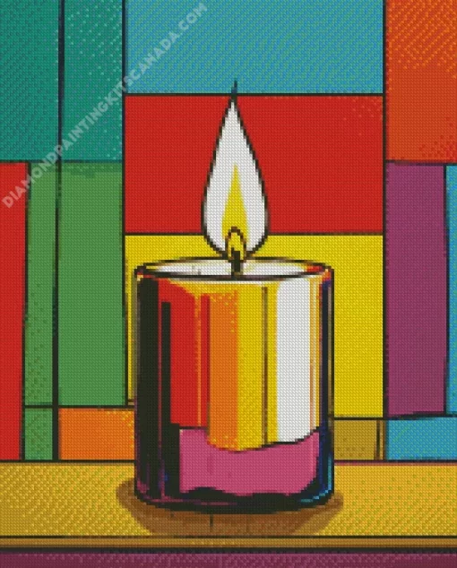 Colorful Easy Candle Diamond Painting