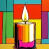 Colorful Easy Candle Diamond Painting