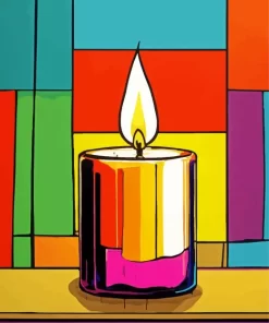 Colorful Easy Candle Diamond Painting