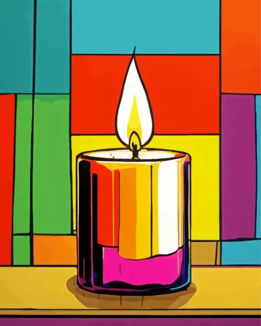 Colorful Easy Candle Diamond Painting