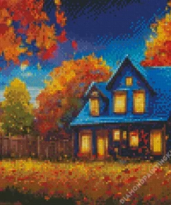 Cool Fall Farmhouse Art Diamond Painting