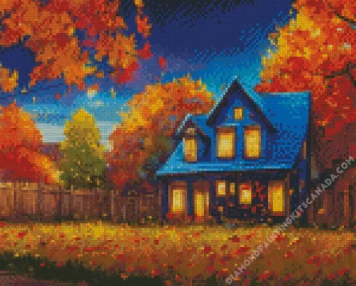 Cool Fall Farmhouse Art Diamond Painting