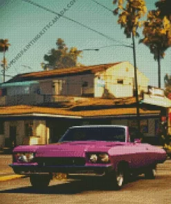 Cool Flat Purple Car Art Diamond Painting