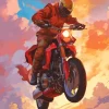 Cool Flying Dirt Bike Diamond Painting