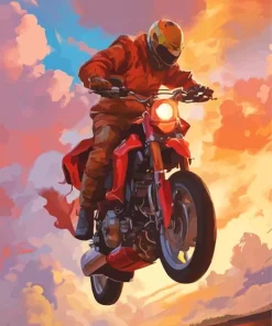 Cool Flying Dirt Bike Diamond Painting