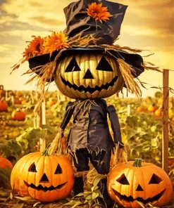 Cute Scarecrow Diamond Painting