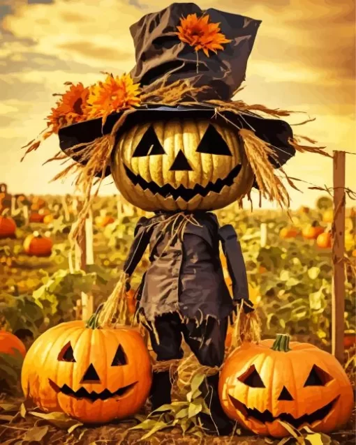 Cute Scarecrow Diamond Painting