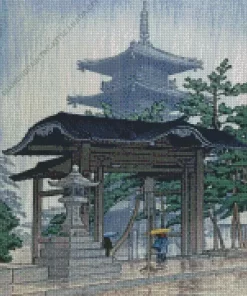 De Zensetsu Tempel In Sanshu Diamond Painting