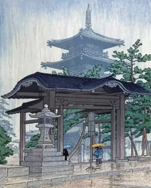 De Zensetsu Tempel In Sanshu Diamond Painting