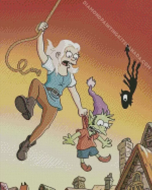 Disenchantment Bean And Elfo Diamond Painting