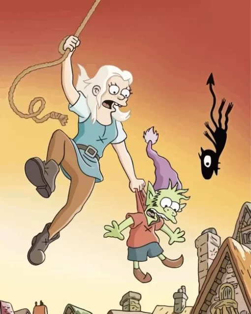 Disenchantment Bean And Elfo Diamond Painting